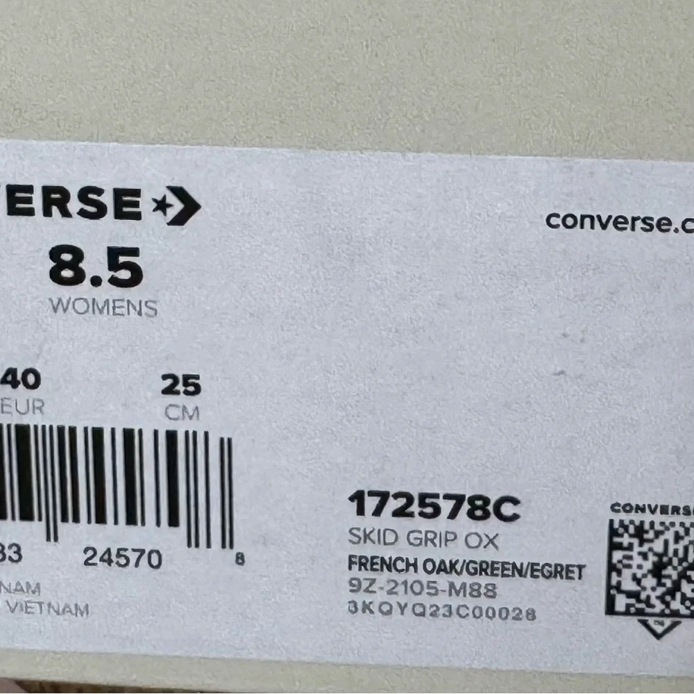 Converse John Elliott Skid Grip OX French Oak Green textured fabric, new, no box - Picture 2 of 7